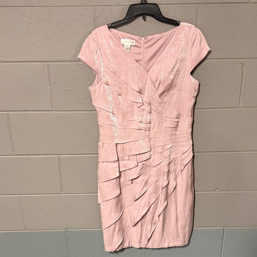 London Style Asymmetrical Pink Dress
